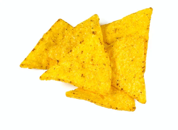 Tortilla Chips Isolated White — Stock Photo, Image