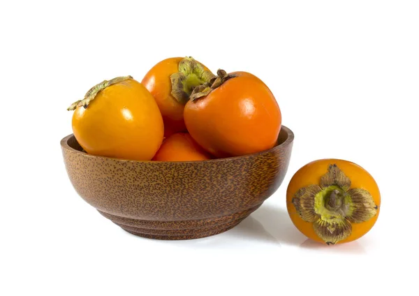 Persimmons Isolated White Background — Stock Photo, Image