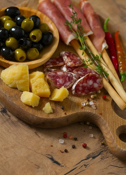 Antipasti Achtergrond Close Geserveerd — Stockfoto