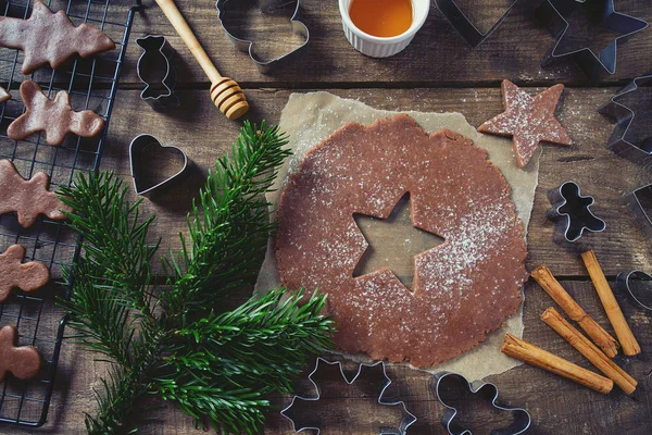 Galleta Jengibre Hornear Cerca — Foto de Stock