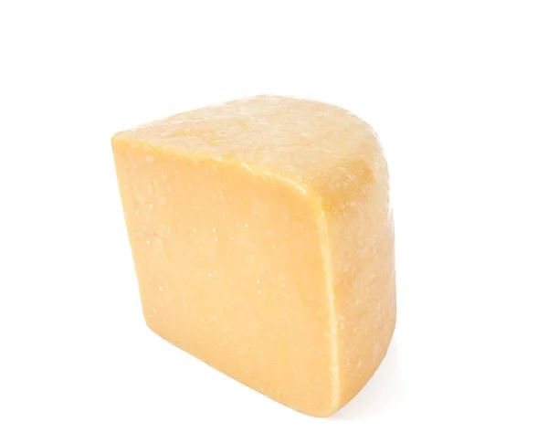 Formaggio Parmigiano Isolato Bianco — Foto Stock