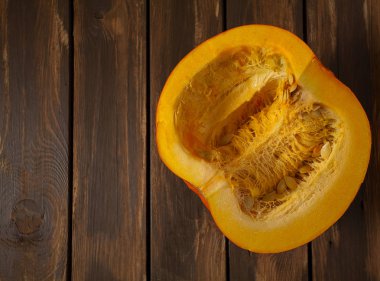 pampkin ahşap yüzey üzerinde