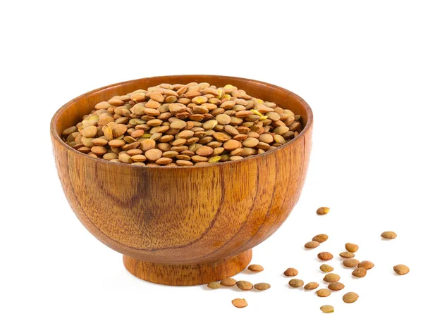 Lentils Isolated White — Stock Photo, Image