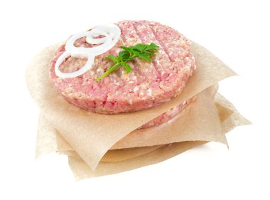 beyaz izole burget patty