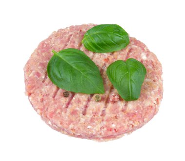 beyaz izole burget patty