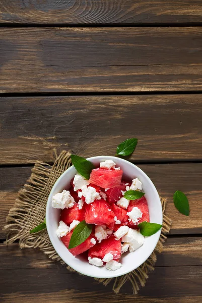 Wassermelone Und Feta Salat — Stockfoto