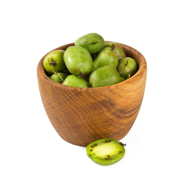 Actinidia Geïsoleerd Wit — Stockfoto