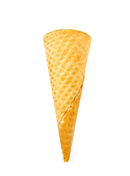 Cono Gelato Isolato Bianco — Foto Stock