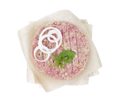 beyaz izole burget patty