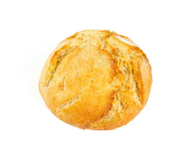 Frisches Brötchen Isoliert Auf Weiß — Stockfoto