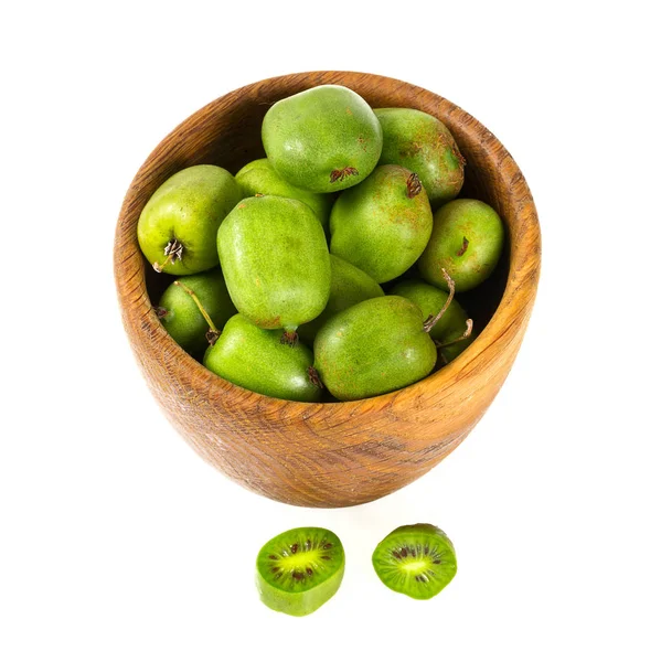 Actinidia Geïsoleerd Wit — Stockfoto