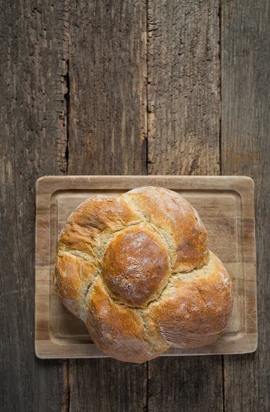 Vers Brood Houten Ondergrond — Stockfoto