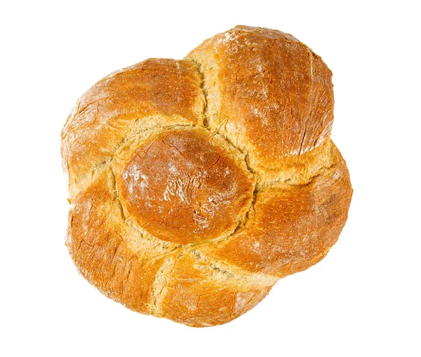 Φρέσκο Ψωμί Απομονωμένο Λευκό Φόντο — Φωτογραφία Αρχείου