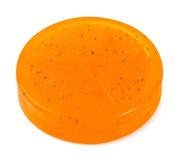 Orange Rund Tvål Isolerad Vit — Stockfoto