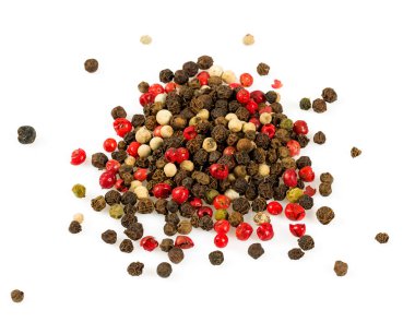 renkli biber üzerine beyaz izole