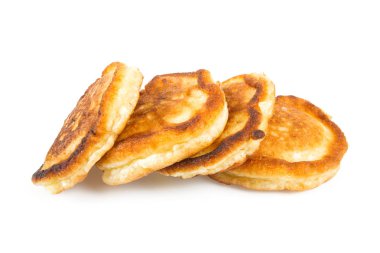 beyaz izole krep yığını