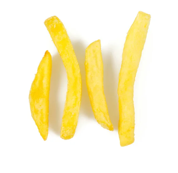 Pommes Frites Isolerade Vitt — Stockfoto