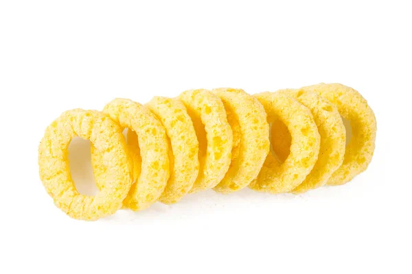 Corn Rings Isolated White — Stock Photo, Image