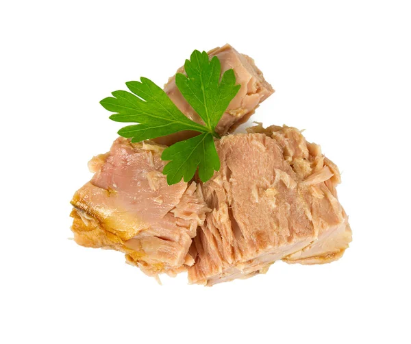 Canned Tuna Fish Isoalted White — Stock Photo, Image