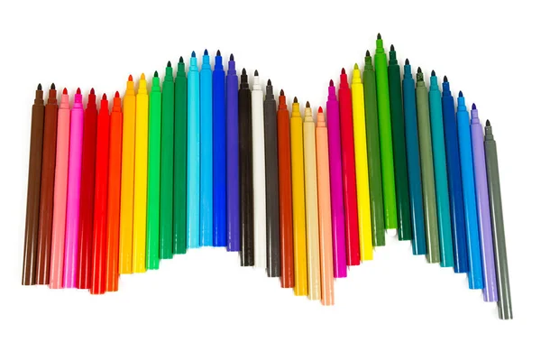 Kleurrijke Set Van Vilt Pennen — Stockfoto