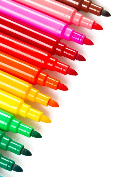 Colorful Set Felt Pens — Stock Photo, Image