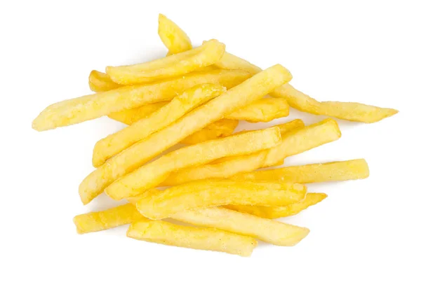 Pommes Frites Isolerade Vitt — Stockfoto