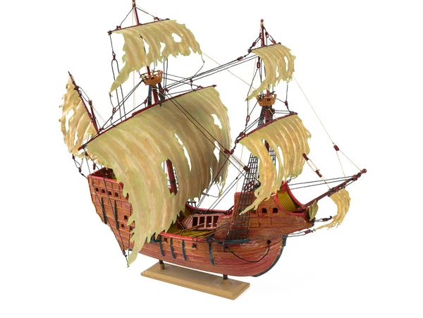 ship model isolated on white