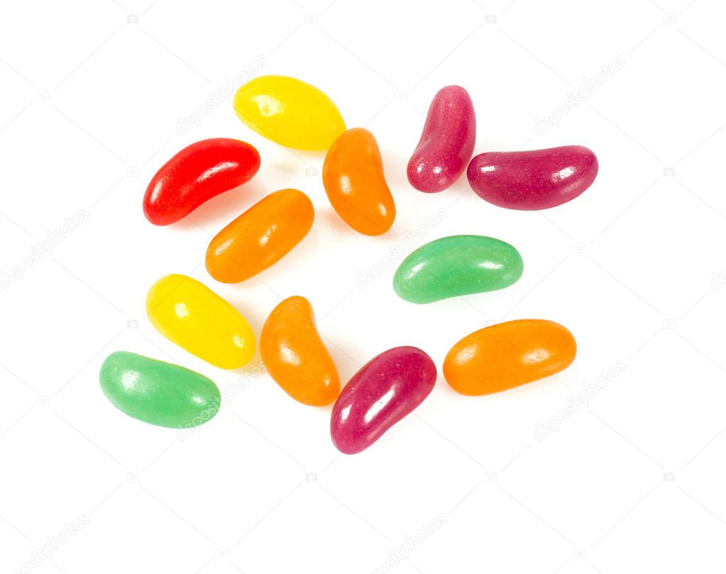 jelly bean candies isolated