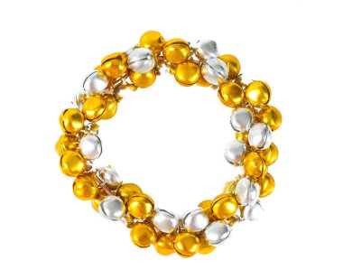 Gümüş ve yuvarlak jingle bell Noel dekorasyon