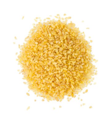 bulgur gevreği beyaza izole edilmiş