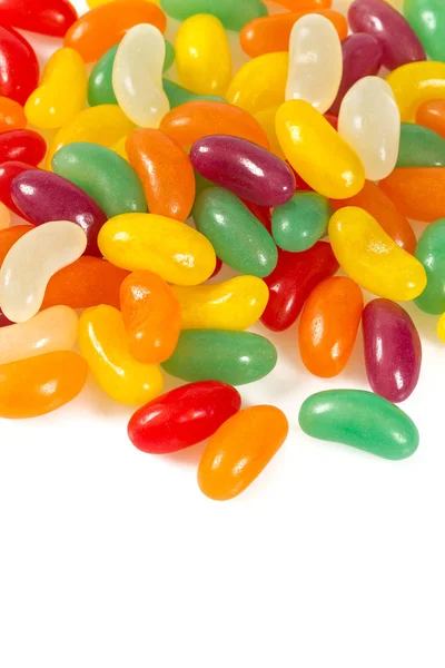 Jelly Bean Cukierki Białym Tle — Zdjęcie stockowe