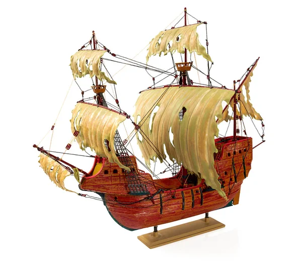 ship model isolated on white