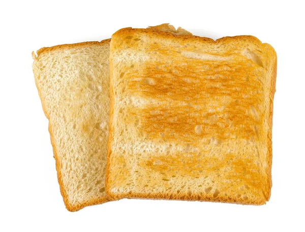 Toast Isoliert Auf Weiß — Stockfoto