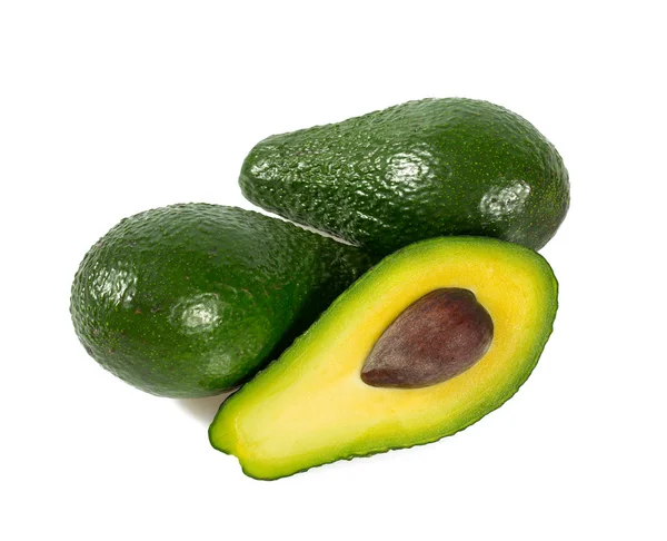 Avocado Geïsoleerd Witte Achtergrond — Stockfoto