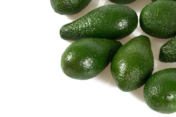 Avocado Geïsoleerd Witte Achtergrond — Stockfoto