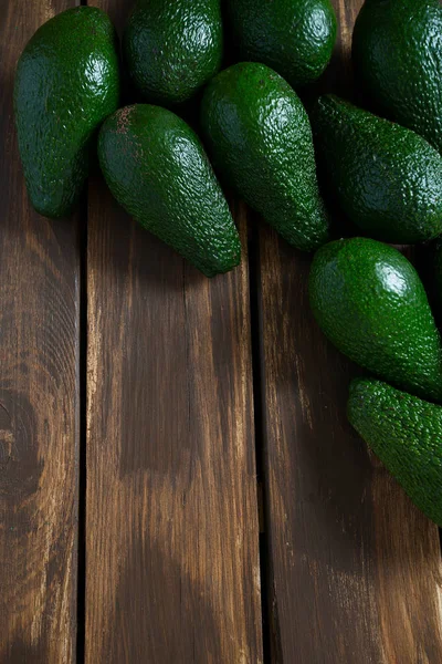 Avocado Donker Houten Oppervlak — Stockfoto