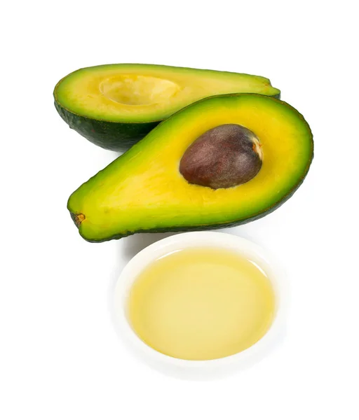 Avocado Olie Geïsoleerd Wit — Stockfoto