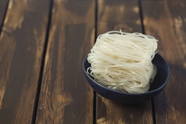 Ρύζι Άψητα Noodles Κλείνω Πάνω Θέα — Φωτογραφία Αρχείου