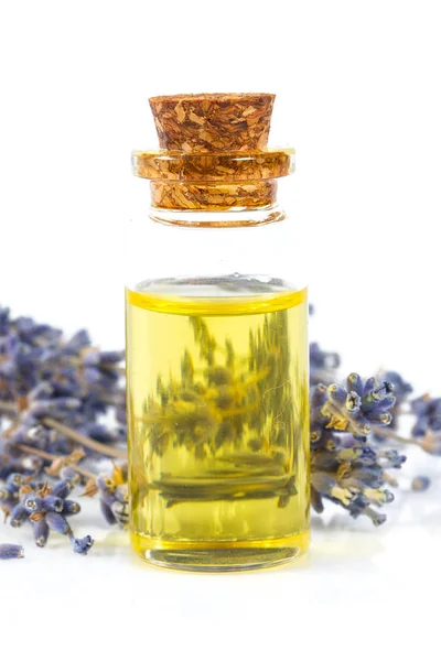 Lavender Oil Isolated White — Stock Photo, Image