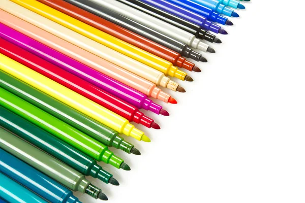 Renkli keçeli kalem kümesi, — Stok fotoğraf