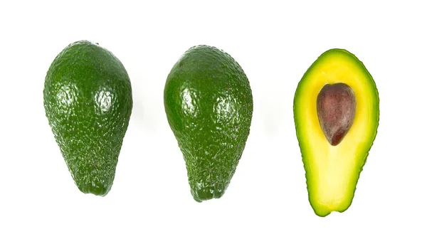 Avocado Geïsoleerd Witte Achtergrond — Stockfoto