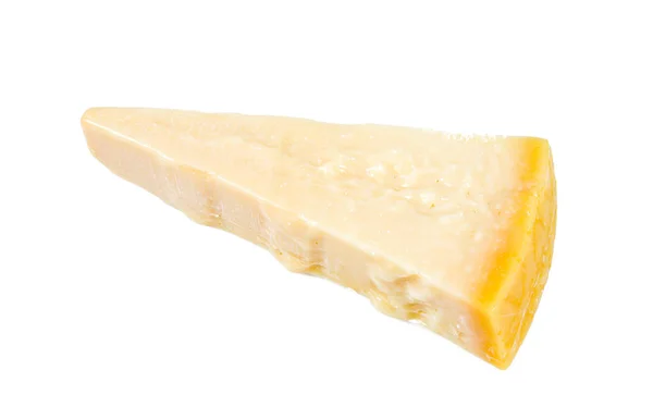 Formaggio Parmigiano Isolato Bianco — Foto Stock