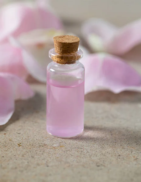 Rose Water Glass Bottle — Stock Photo, Image