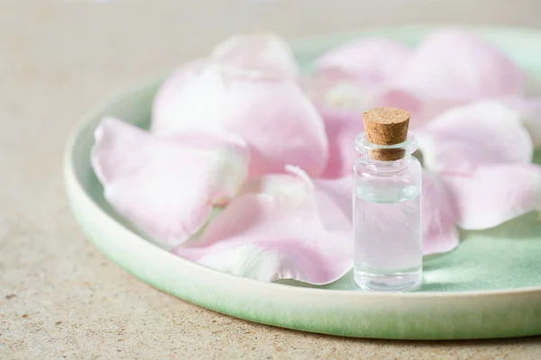 Rose Water Glass Bottle — Stock Photo, Image