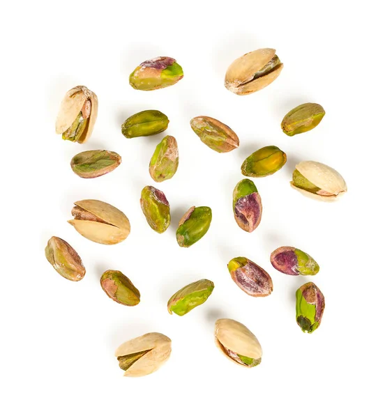 Pistachenoten Geïsoleerd Witte Achtergrond — Stockfoto