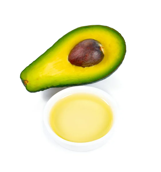 Avocado Olie Geïsoleerd Wit — Stockfoto