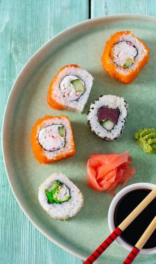 suşi rulo seti detay görünümü