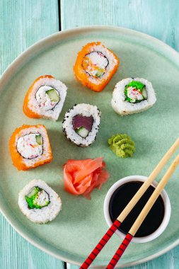 suşi rulo seti detay görünümü