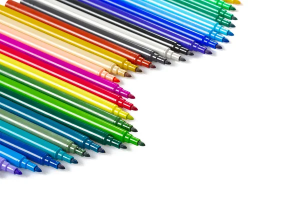 Colorful Set Felt Pens — Stock Photo, Image