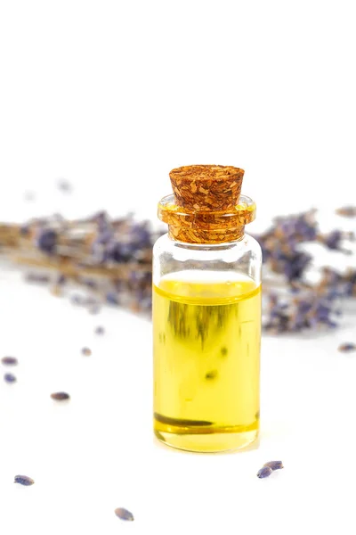 Lavender Oil Isolated White — Stock Photo, Image